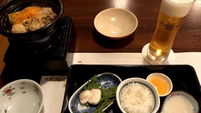 北海道ホテルの和食「六郎」の小鍋