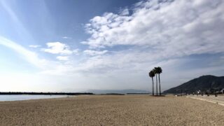 白砂青松の須磨海岸