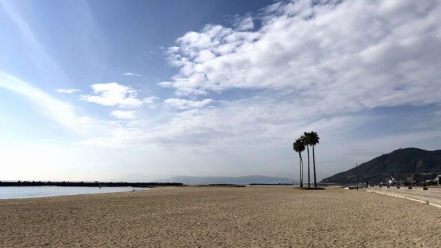 白砂青松の須磨海岸