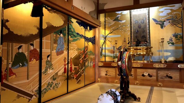 藩架山（ませがきさん）現光寺の『源氏物語』の襖絵