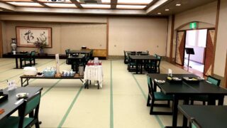 赤湯の丹泉ホテルの朝食会場